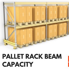 Pallet rack beam capacity graphic