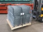 Wire decking sitting on a pallet on the ground